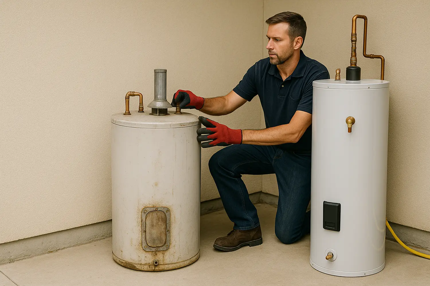 Old water heater unit replacement