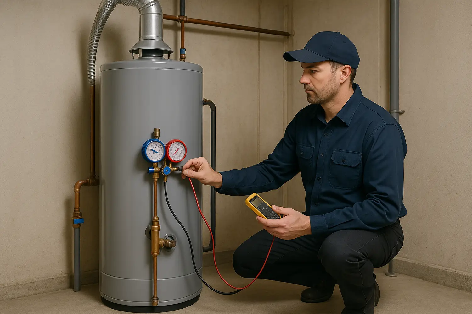 Water heater system testing
